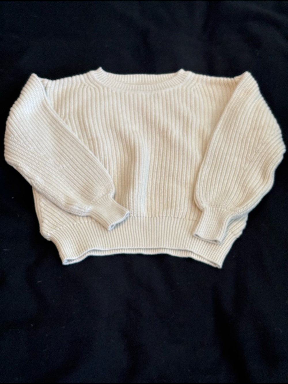 GAP cream chunky knit crewneck pullover sweater sz XS | preppy cottagecore layer